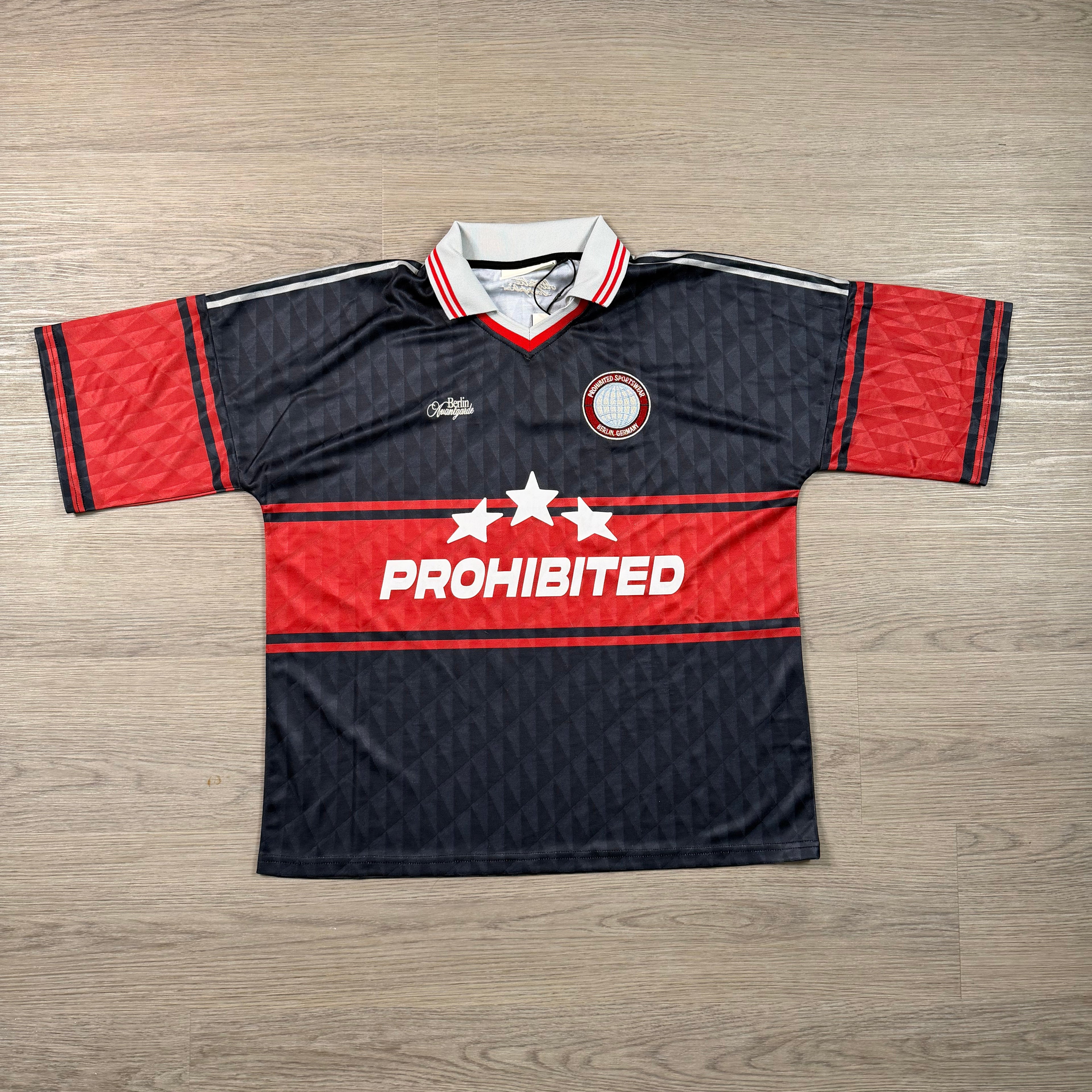 Red Basler Collared Football Shirt