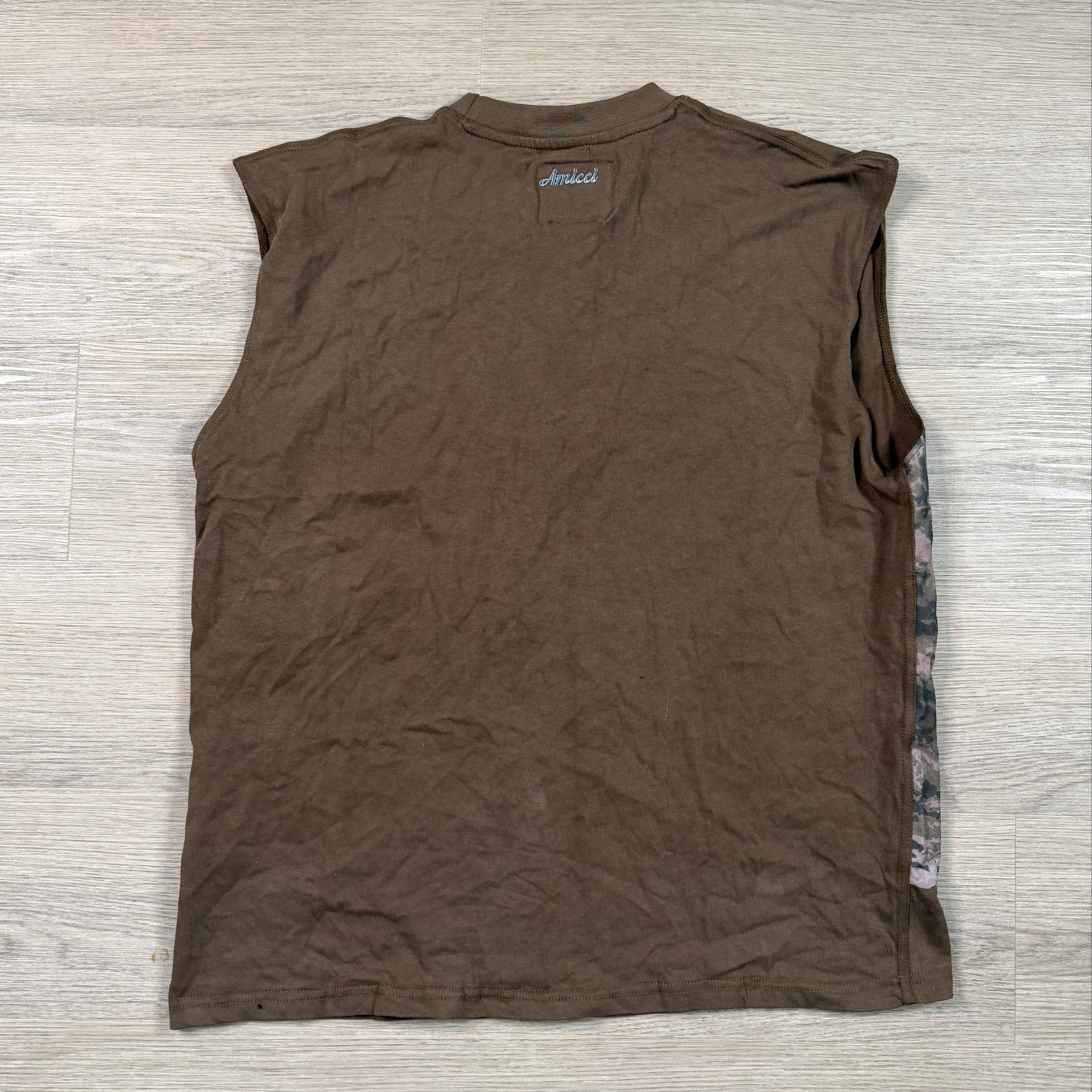 Brown Graphic Sleeveless Tee