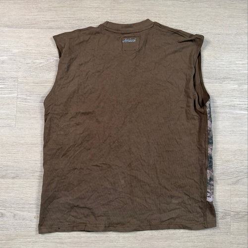 Brown Graphic Sleeveless Tee