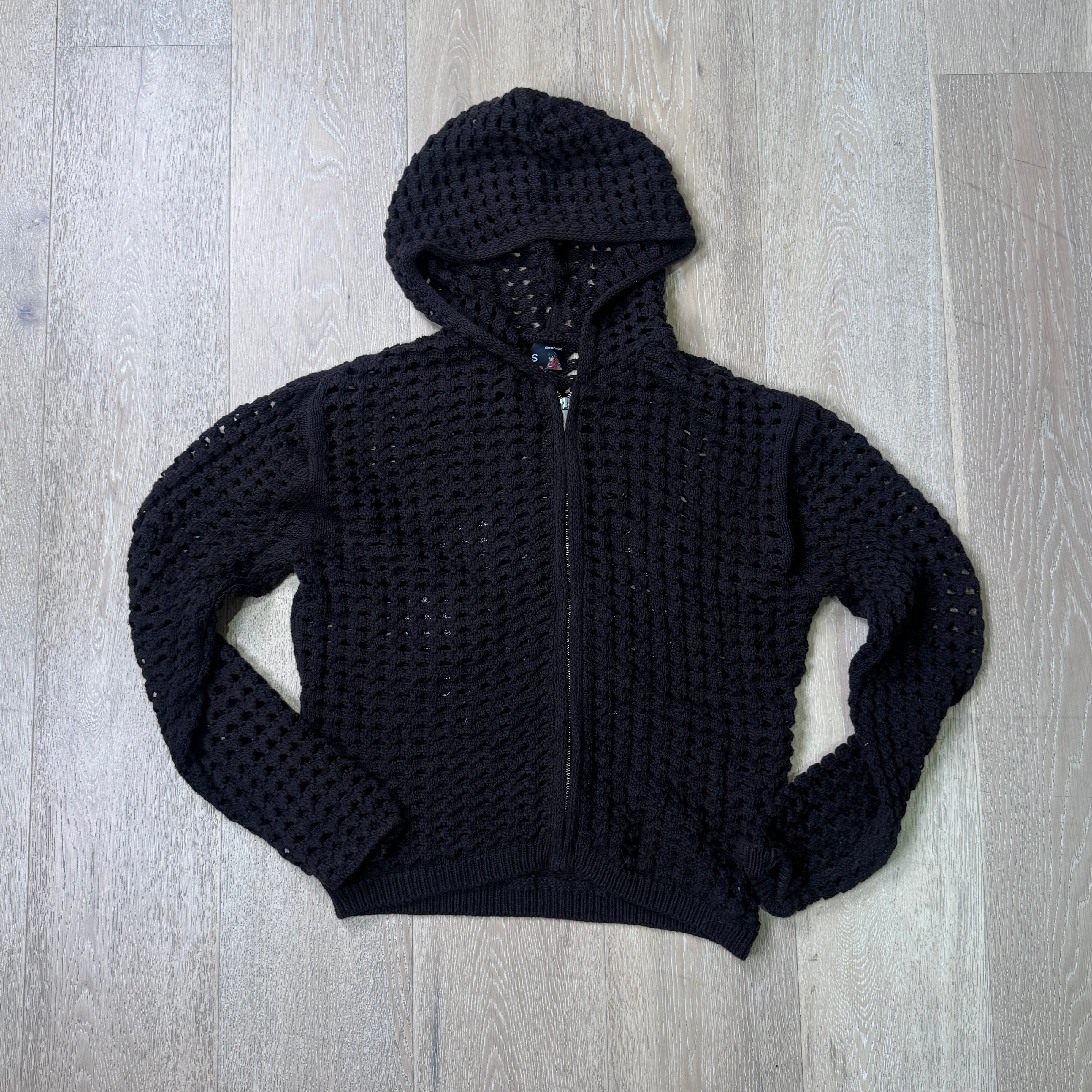 Derschuetze Brown Mesh Zip Up