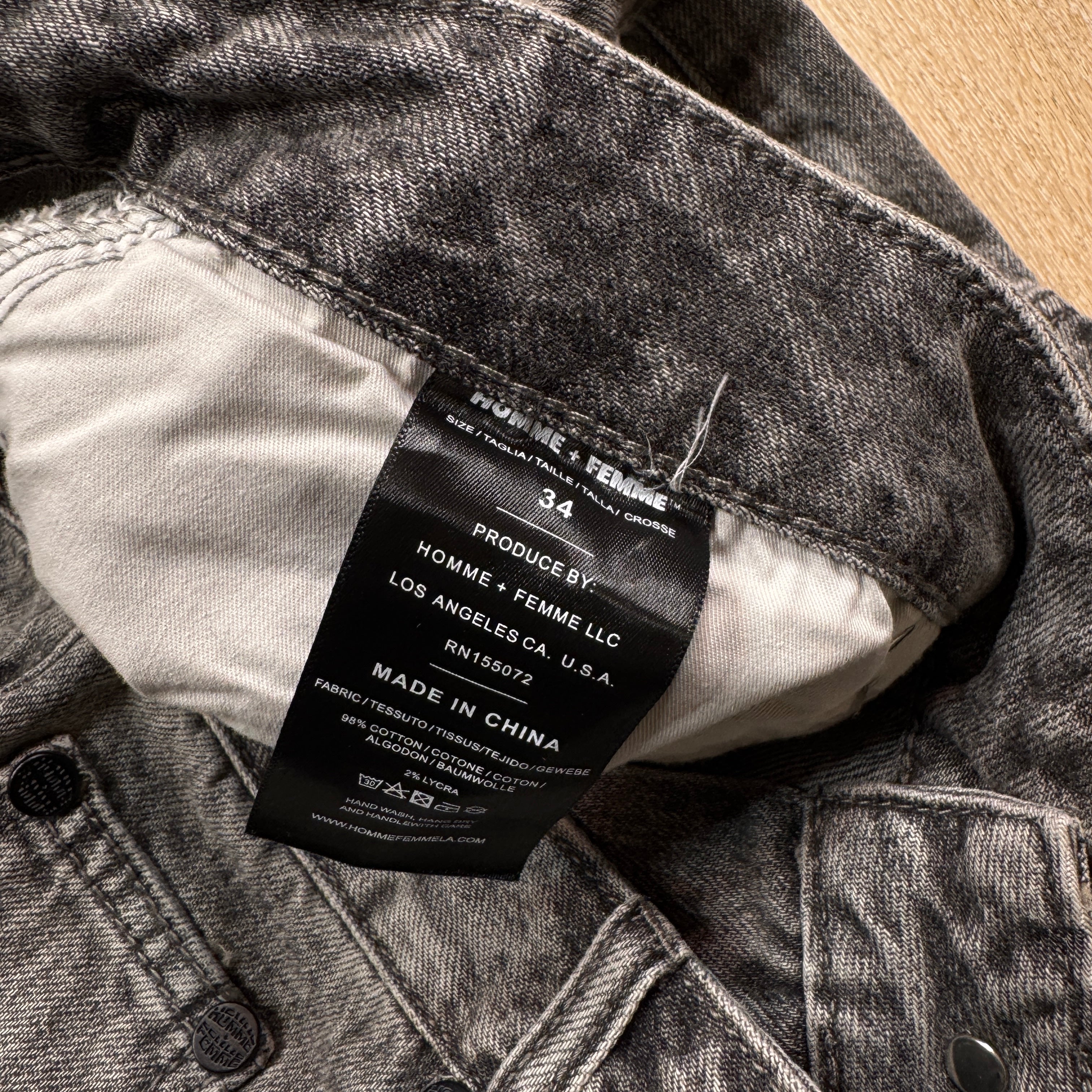 Homme Femme Grey Cargo Jorts