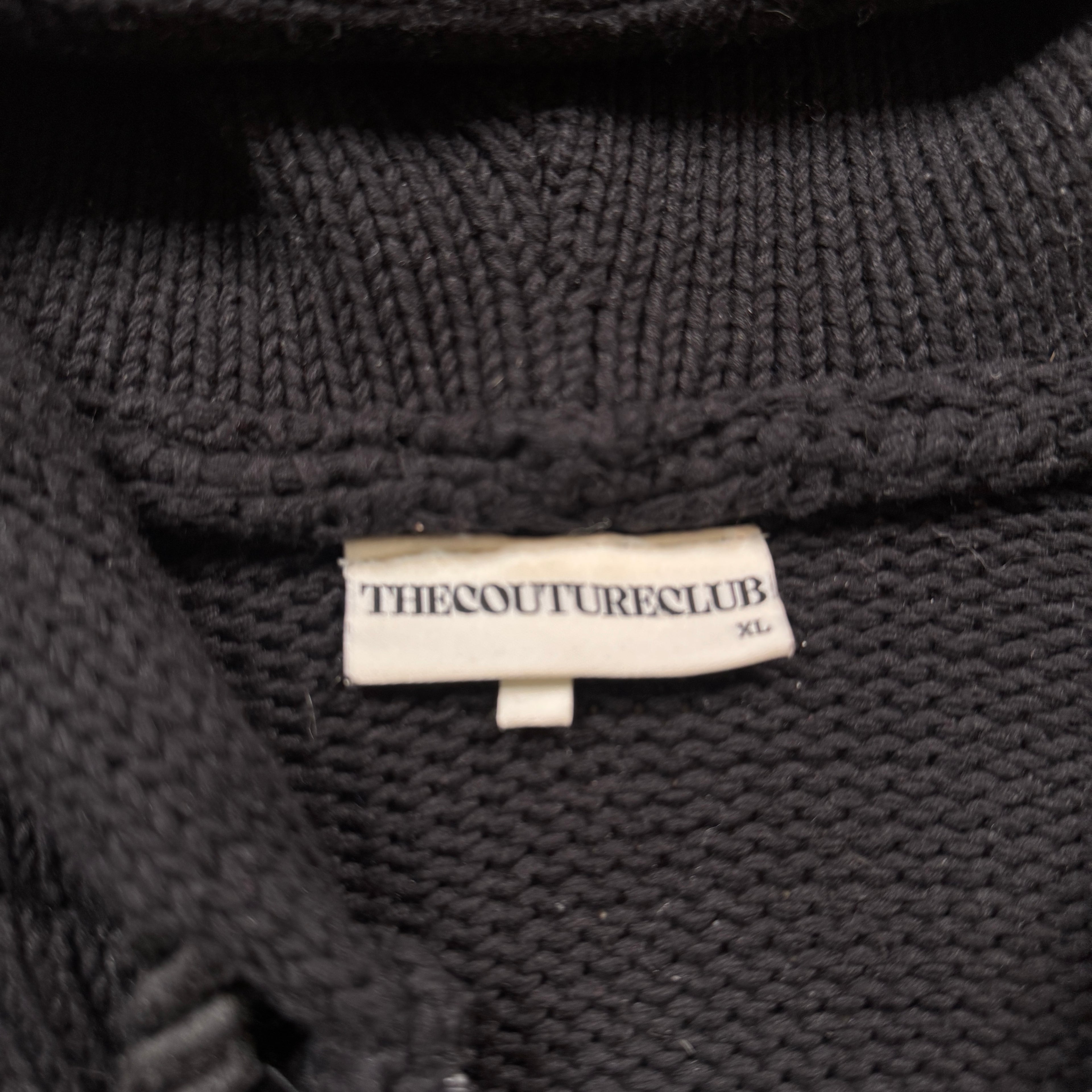 Couture Club Black Knit Zip Up