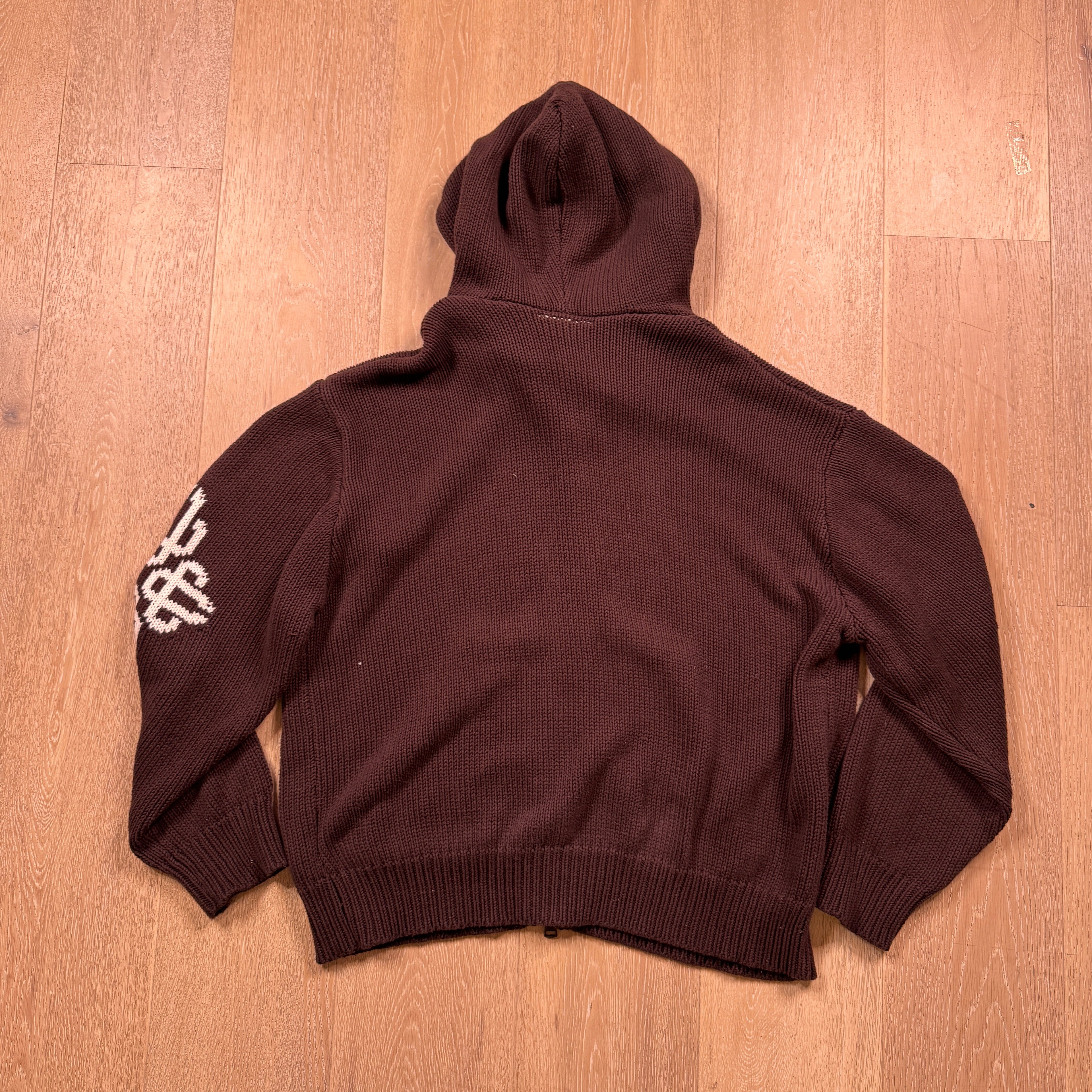 Couture Club Brown Knit Zip Up