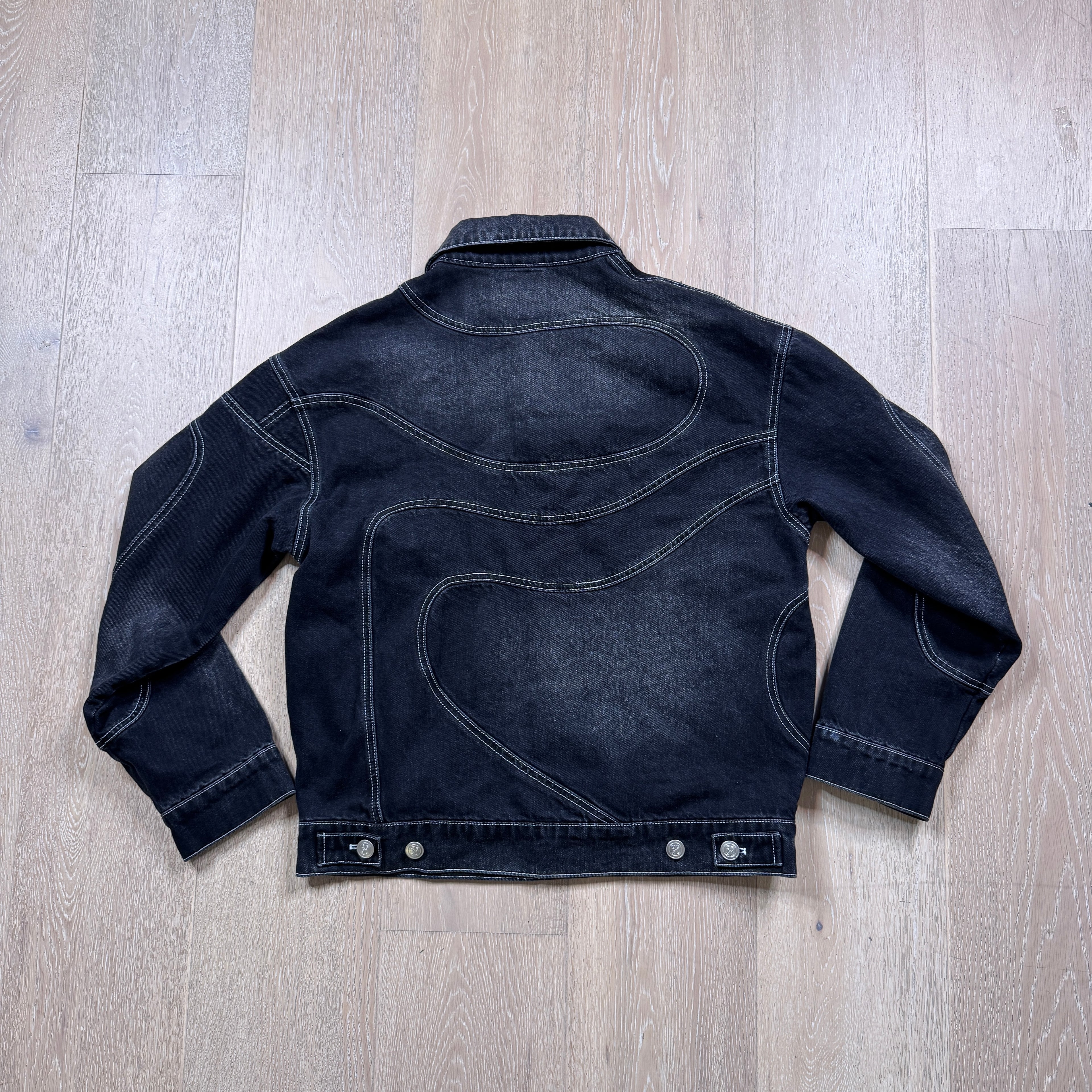 Black Faded Denim Jacket