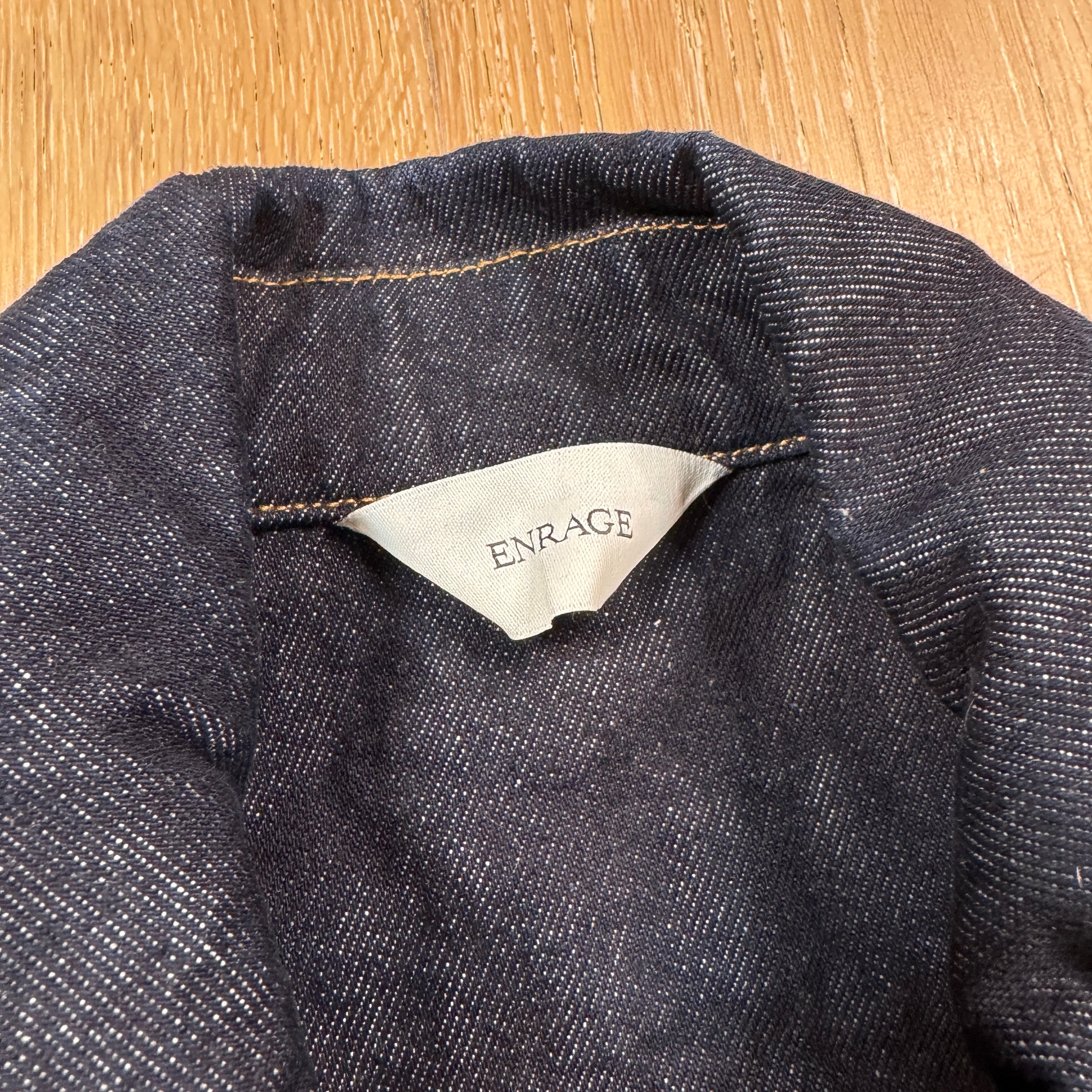 Enrage Raw Denim Jacket With Clasps