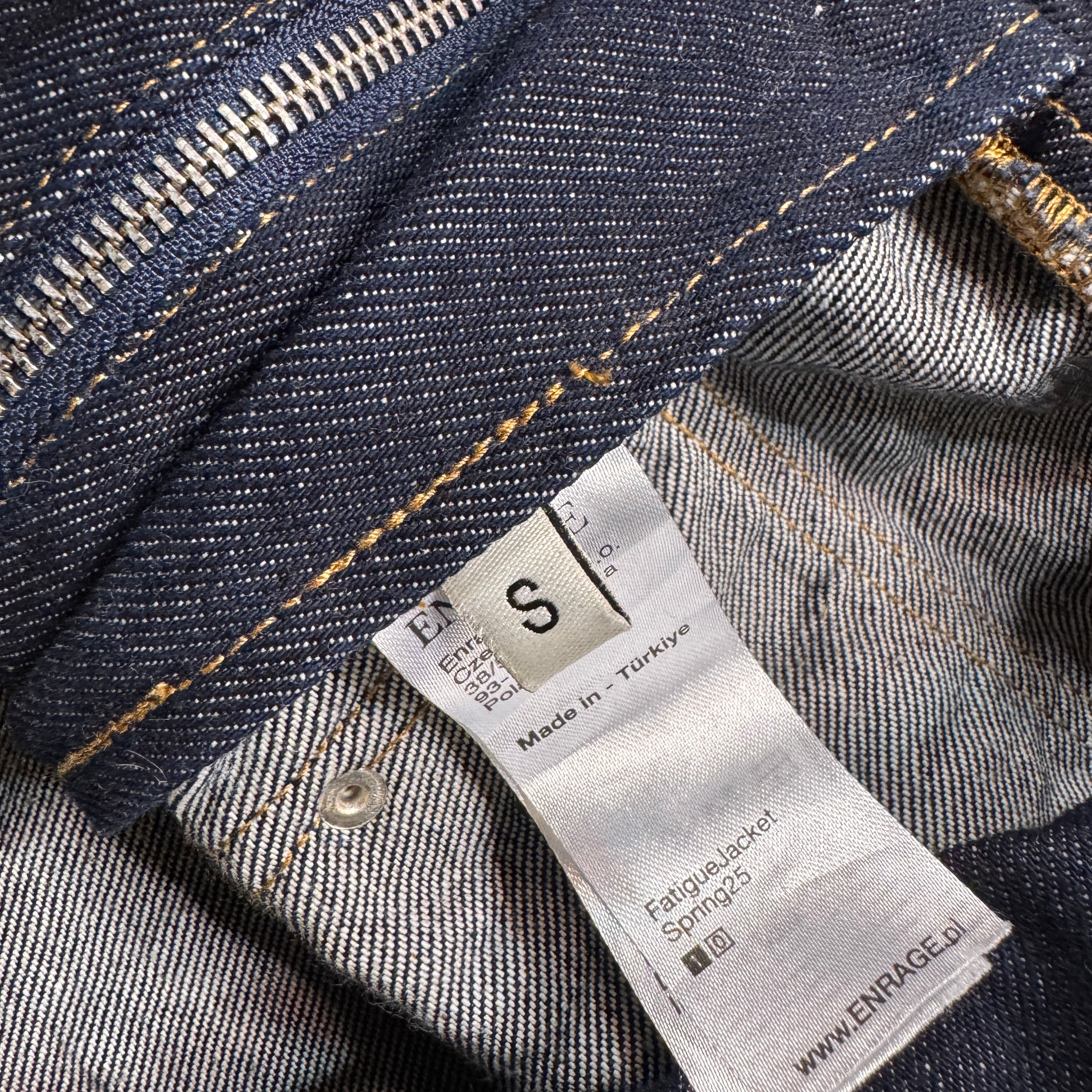 Enrage Raw Denim Jacket With Clasps