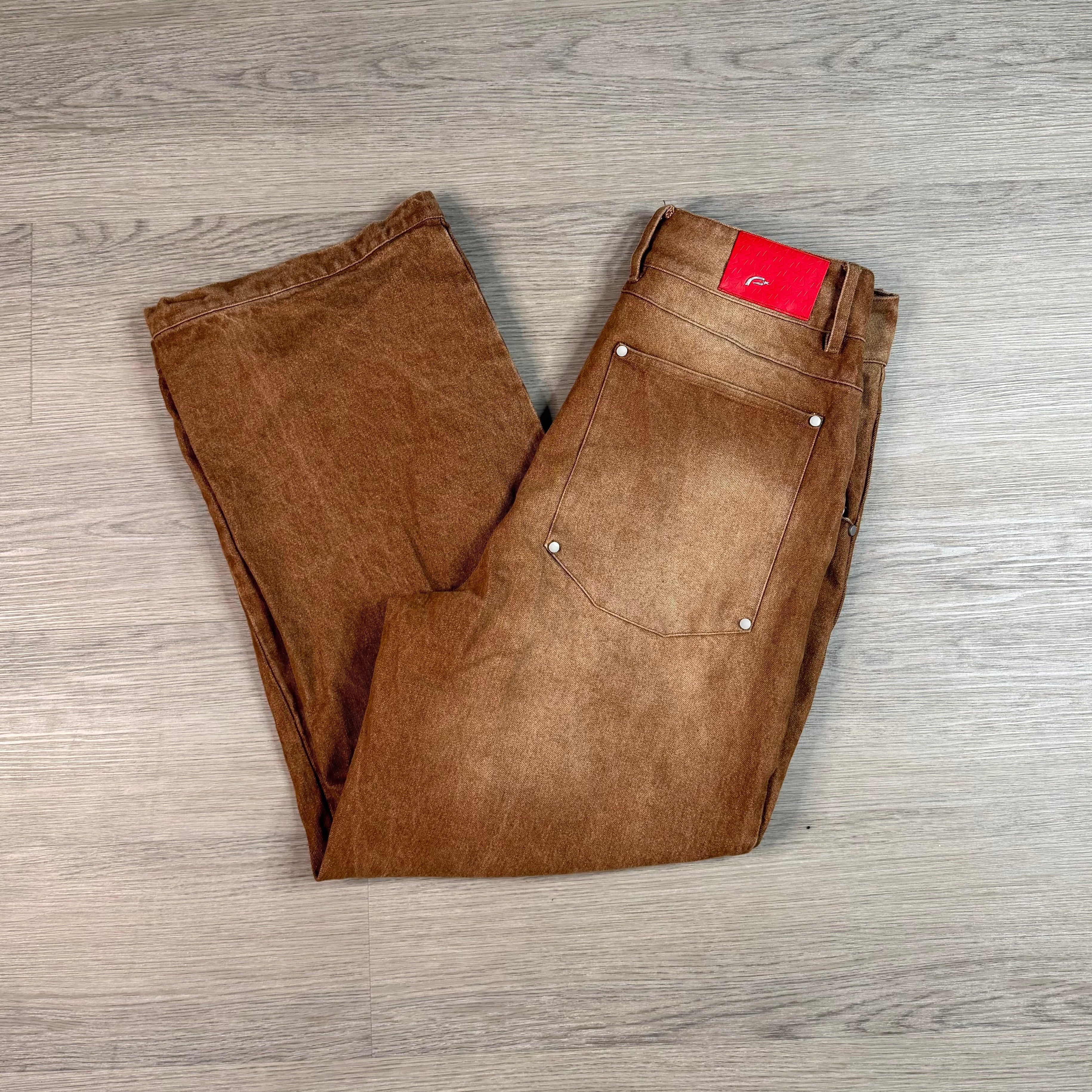 Brown Washed Denim