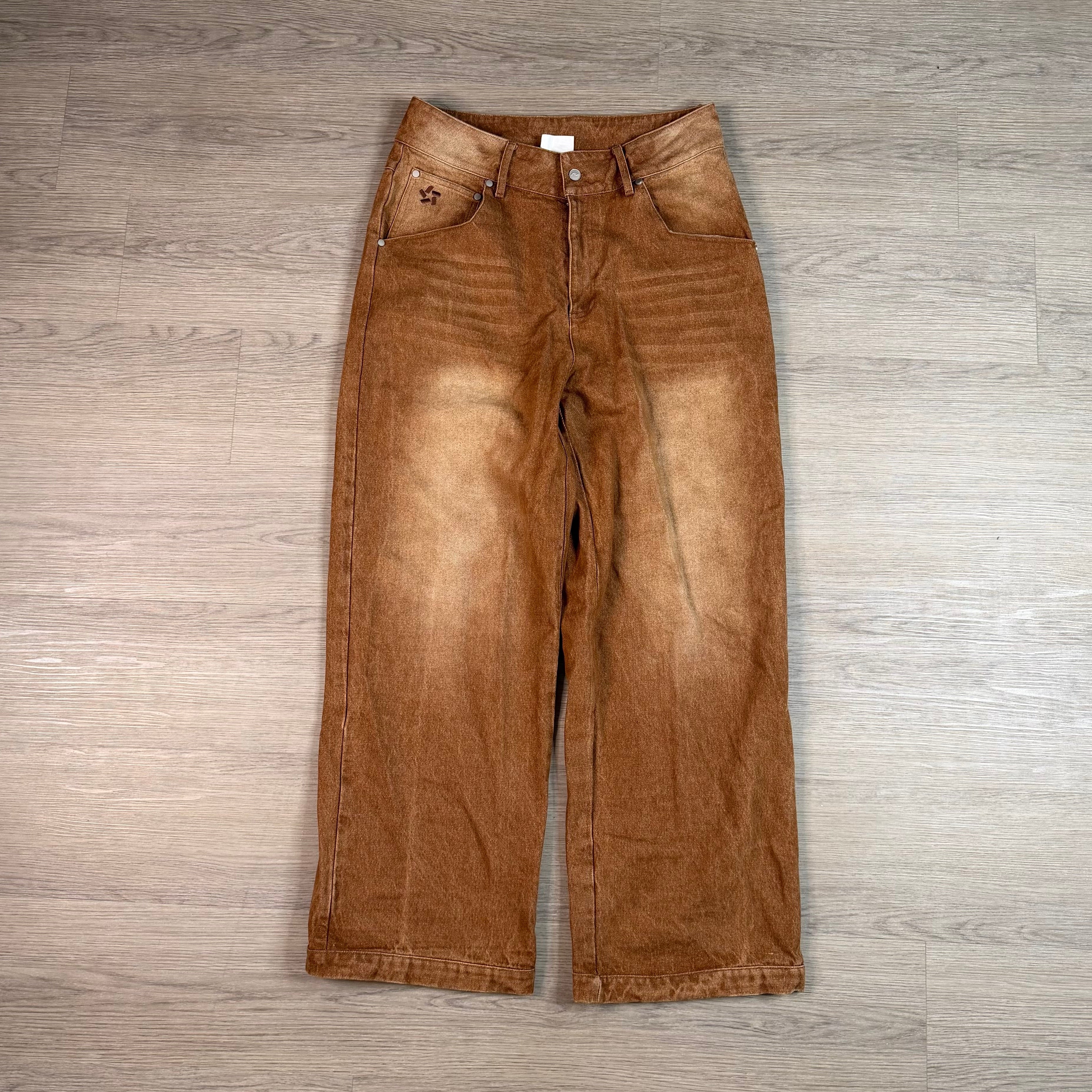 Brown Washed Denim
