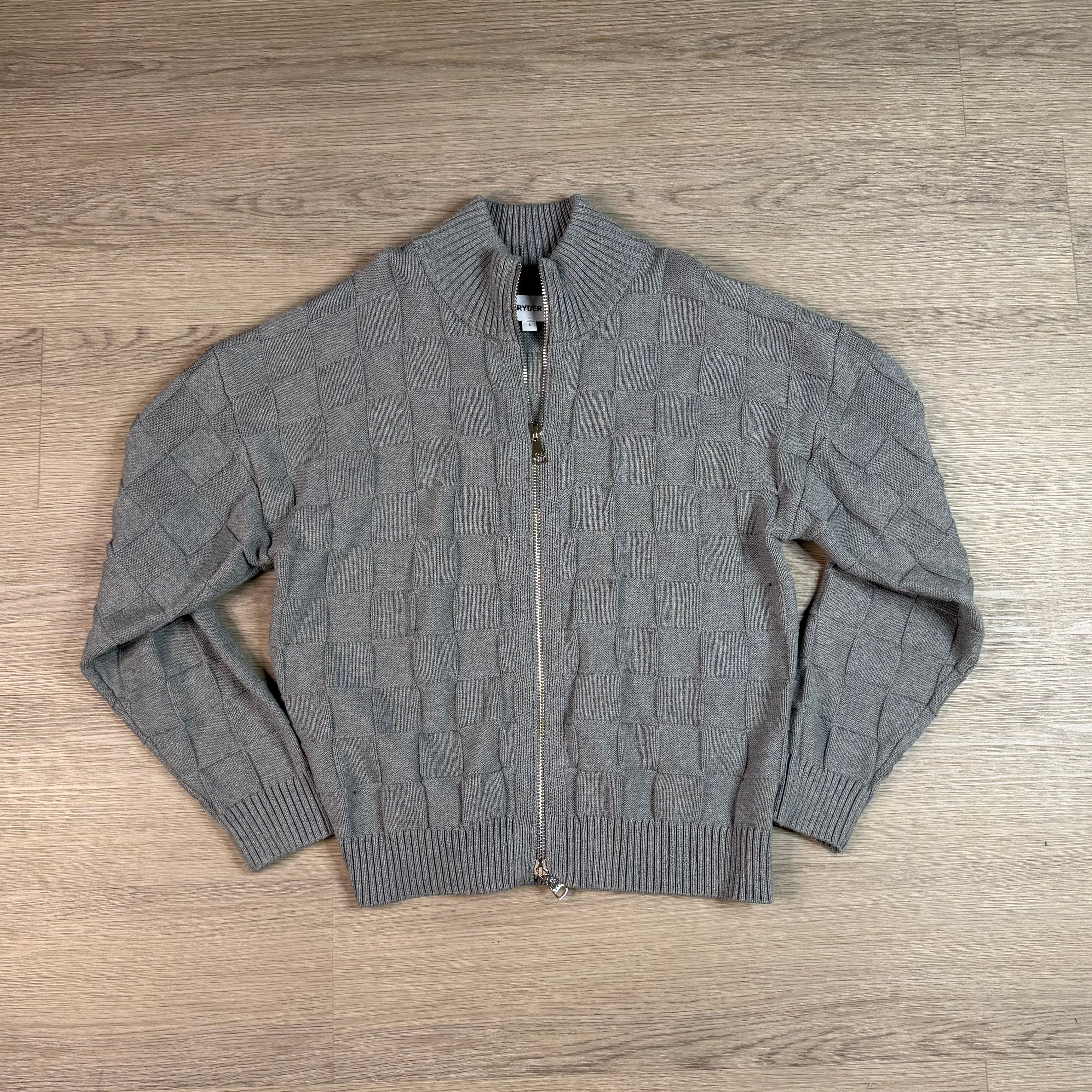 Grey Knit Zip Up
