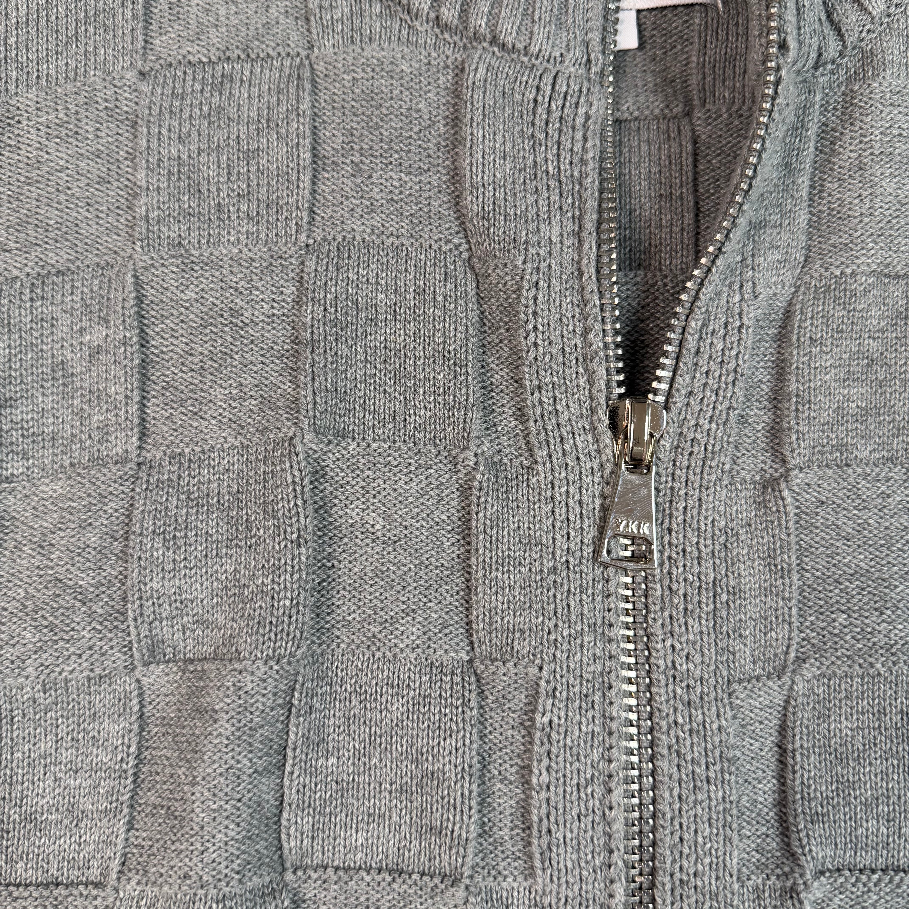 Grey Knit Zip Up