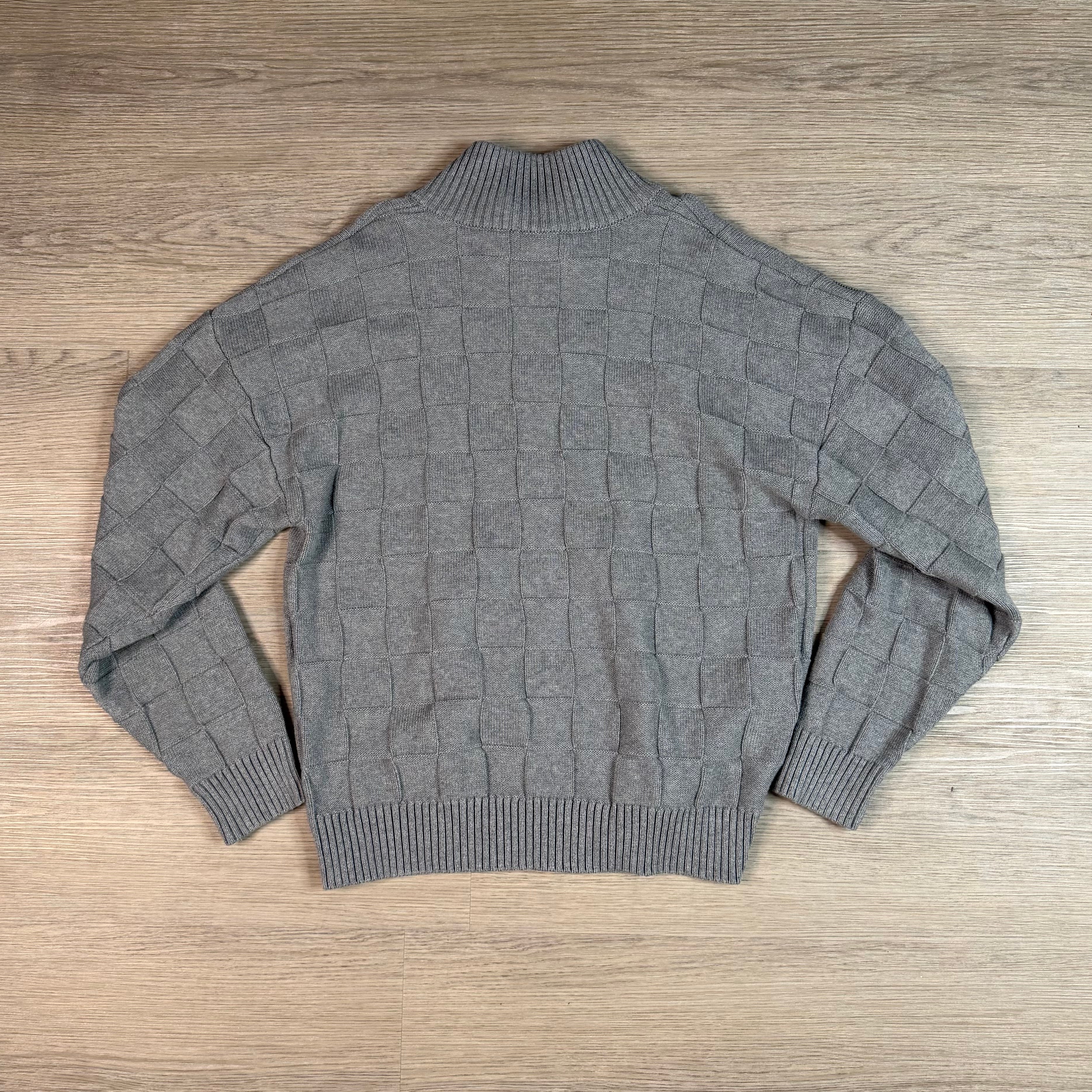 Grey Knit Zip Up