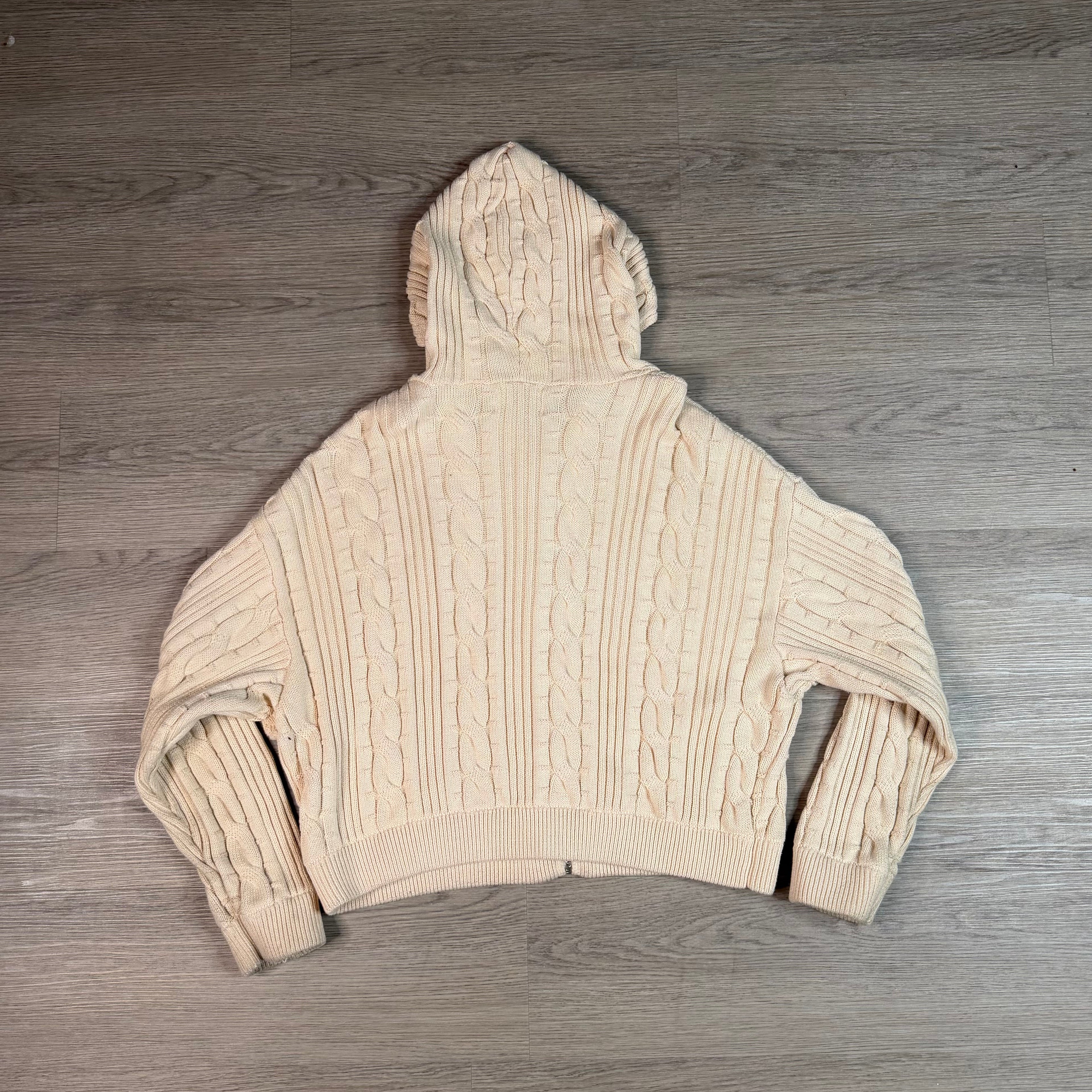 Latte Cable Zipper Knit