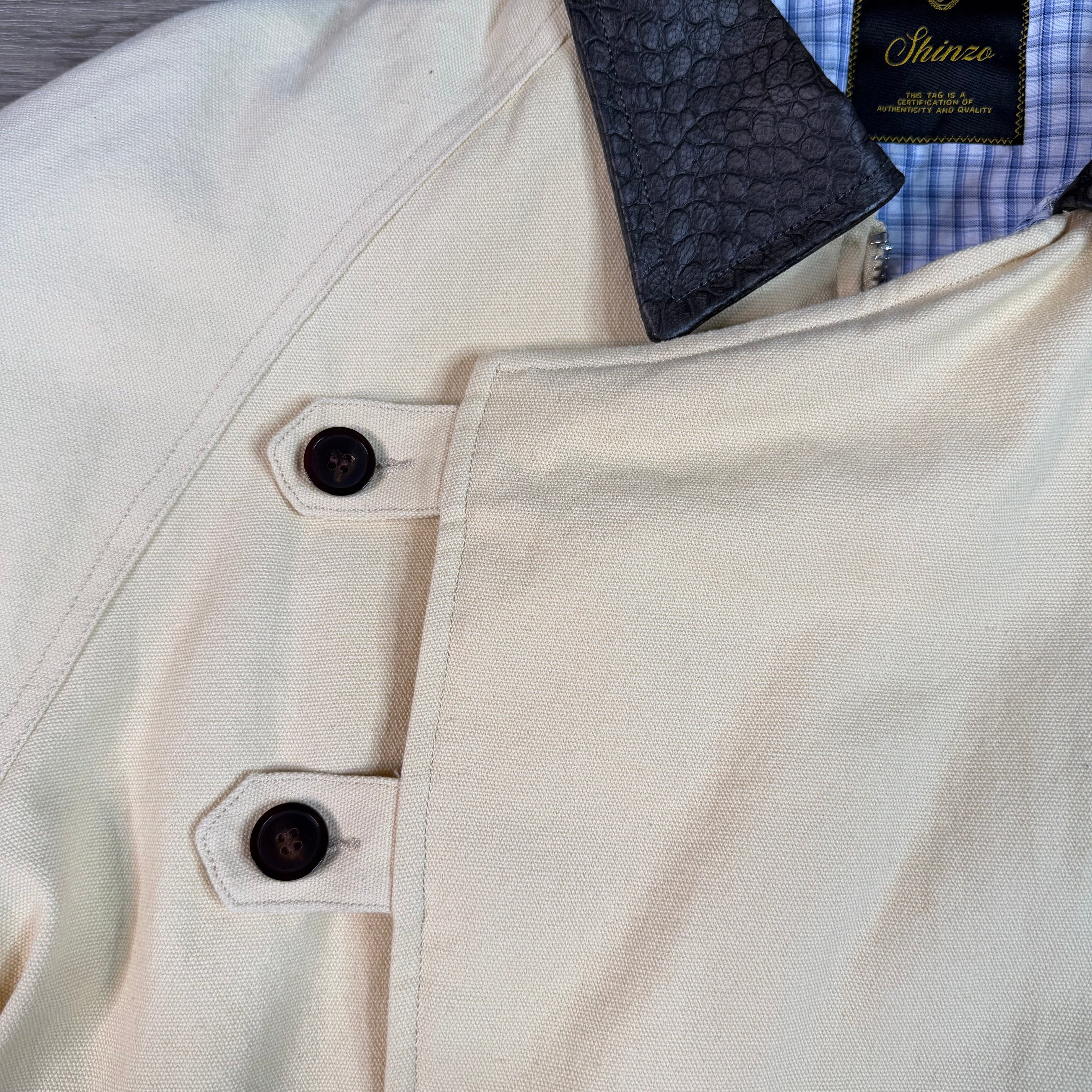 Beige Canvas Workwear Jacket