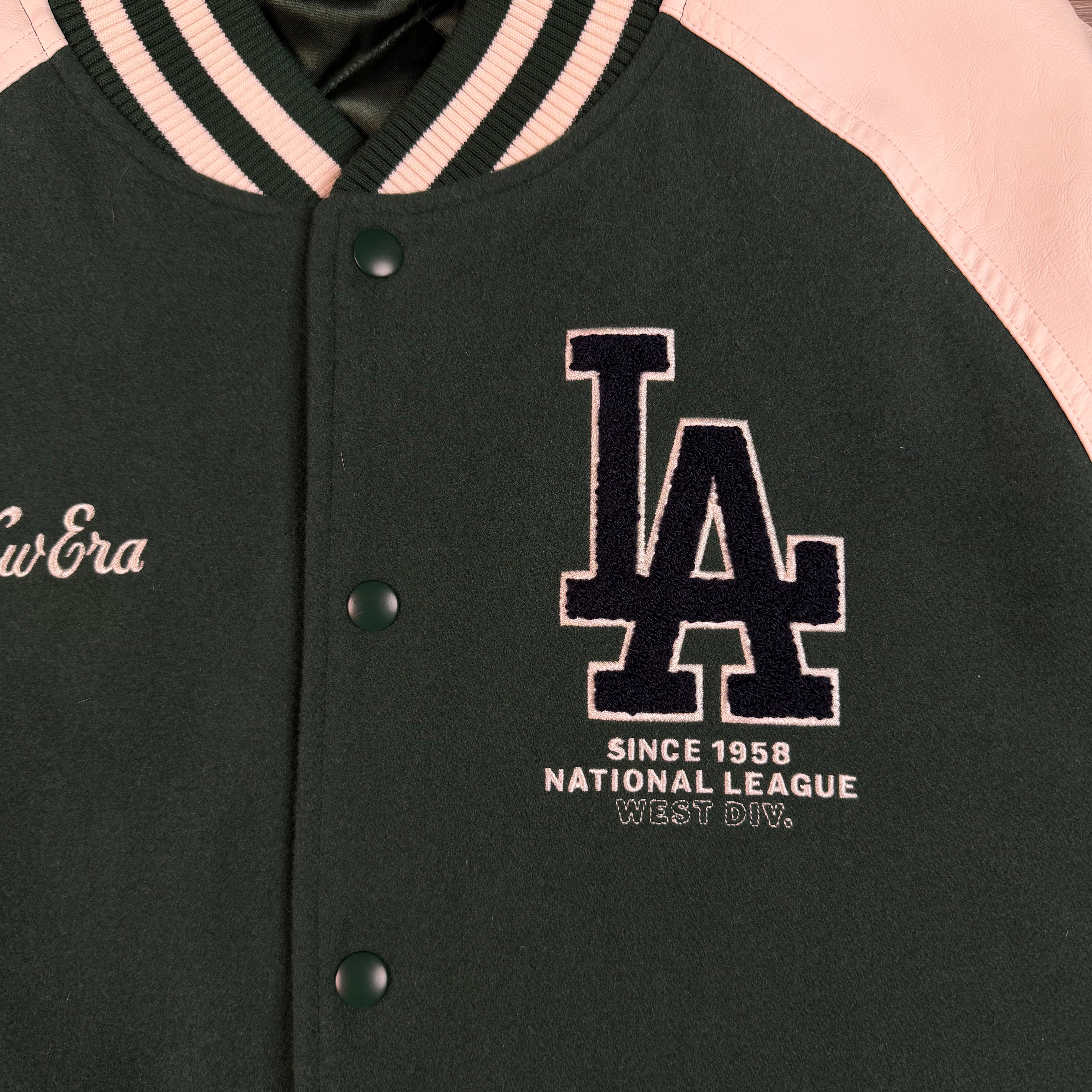 Green Dodgers Varsity Jacket