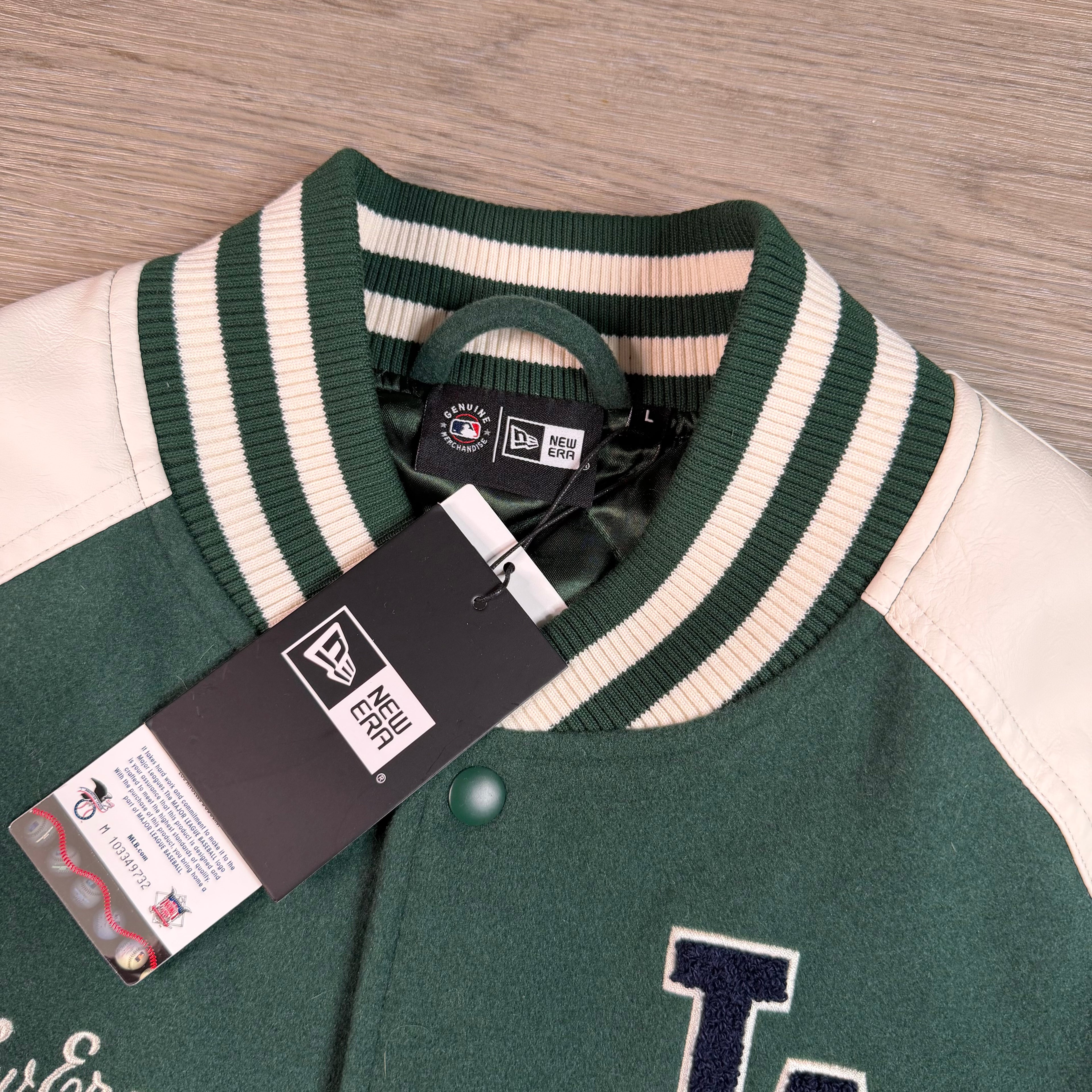 Green Dodgers Varsity Jacket
