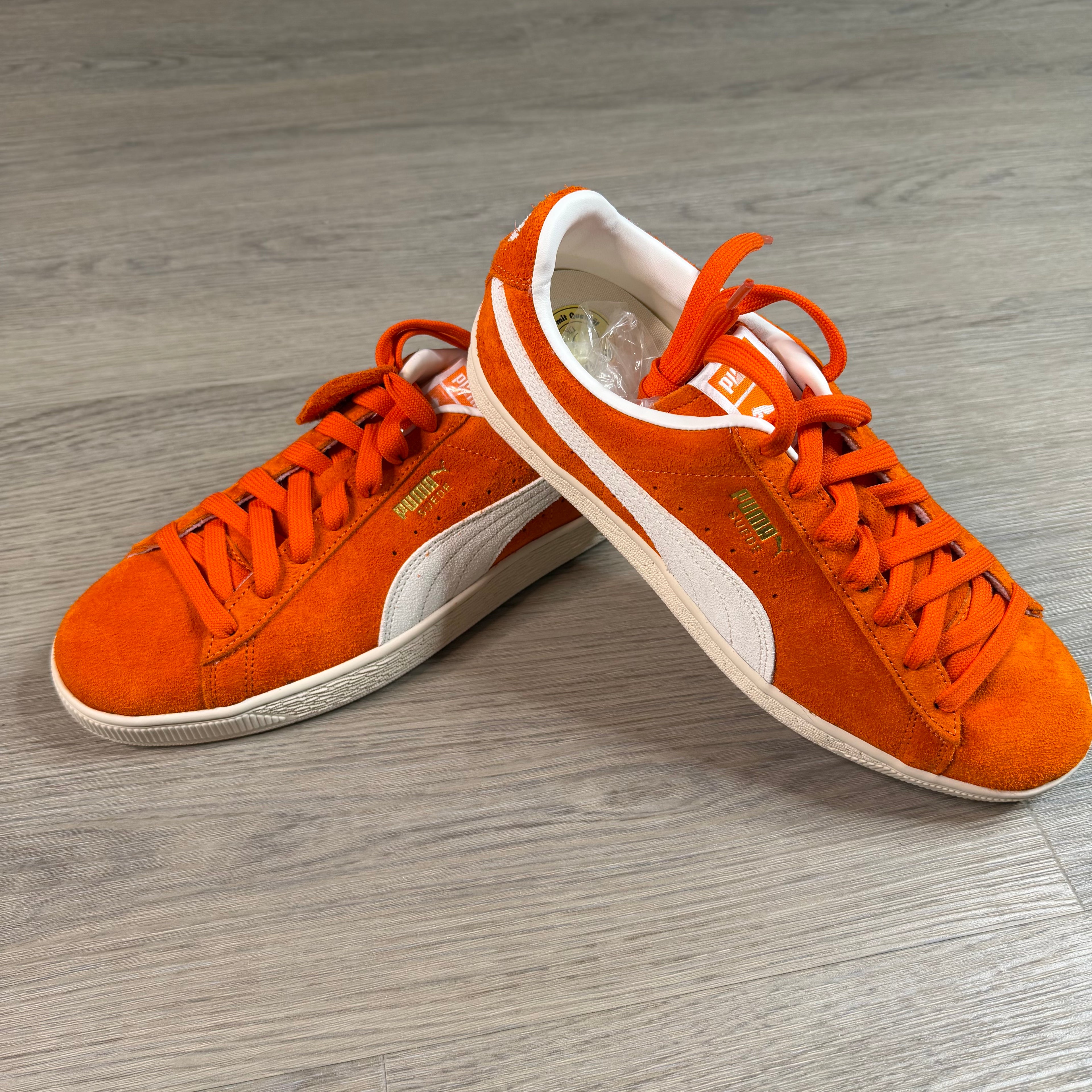 Orange Puma Suede