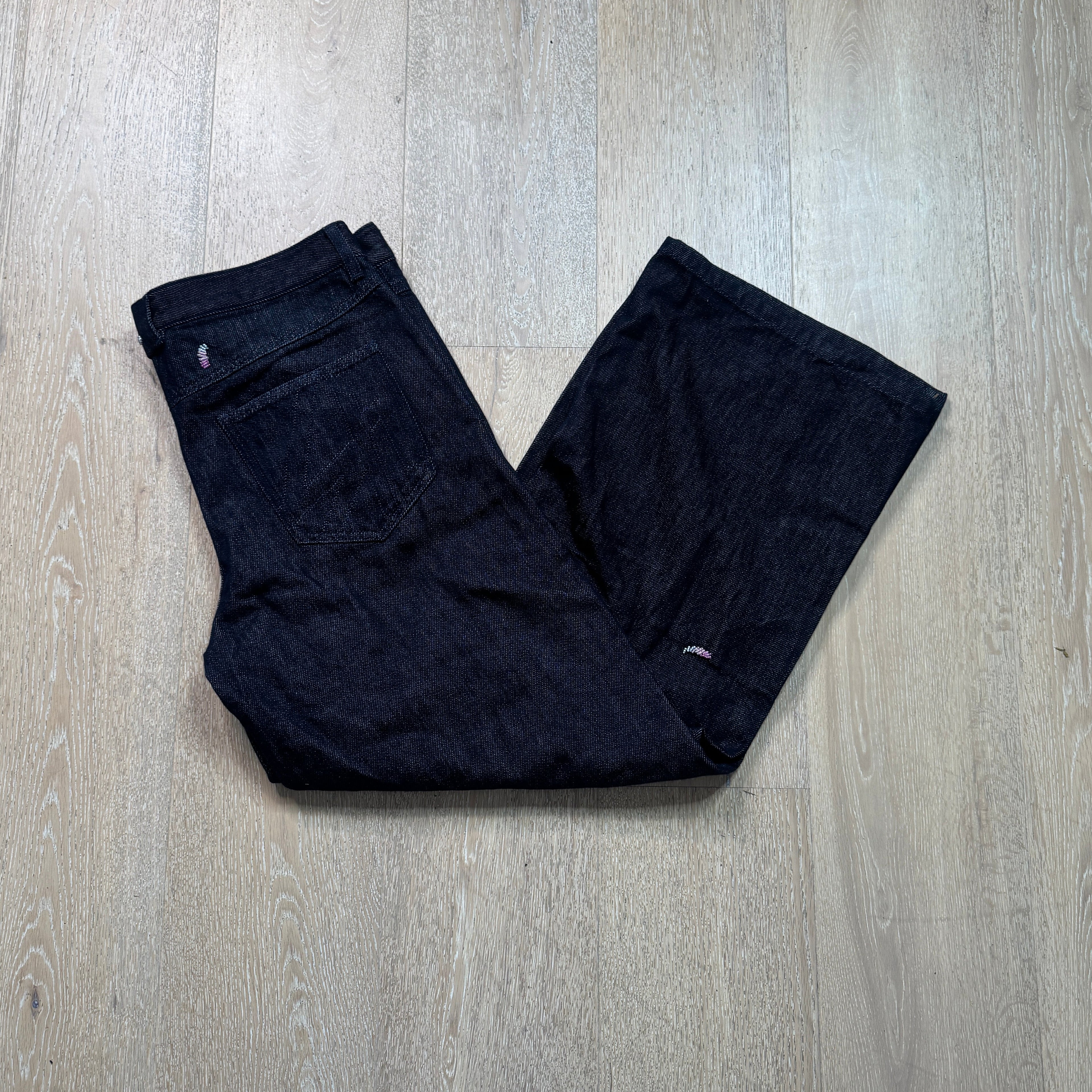 Selvidge Denim with floral embriodery