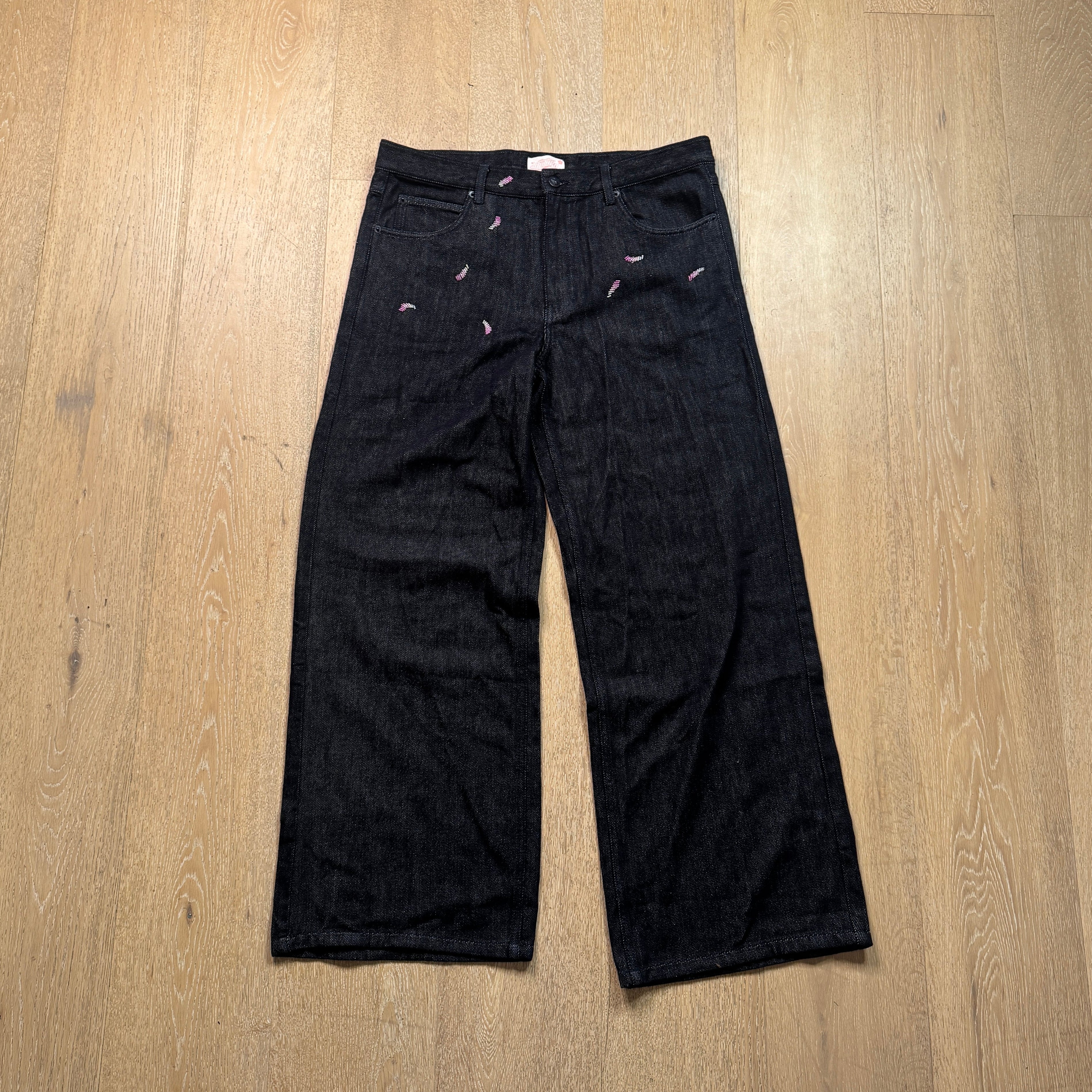 Selvidge Denim with floral embriodery