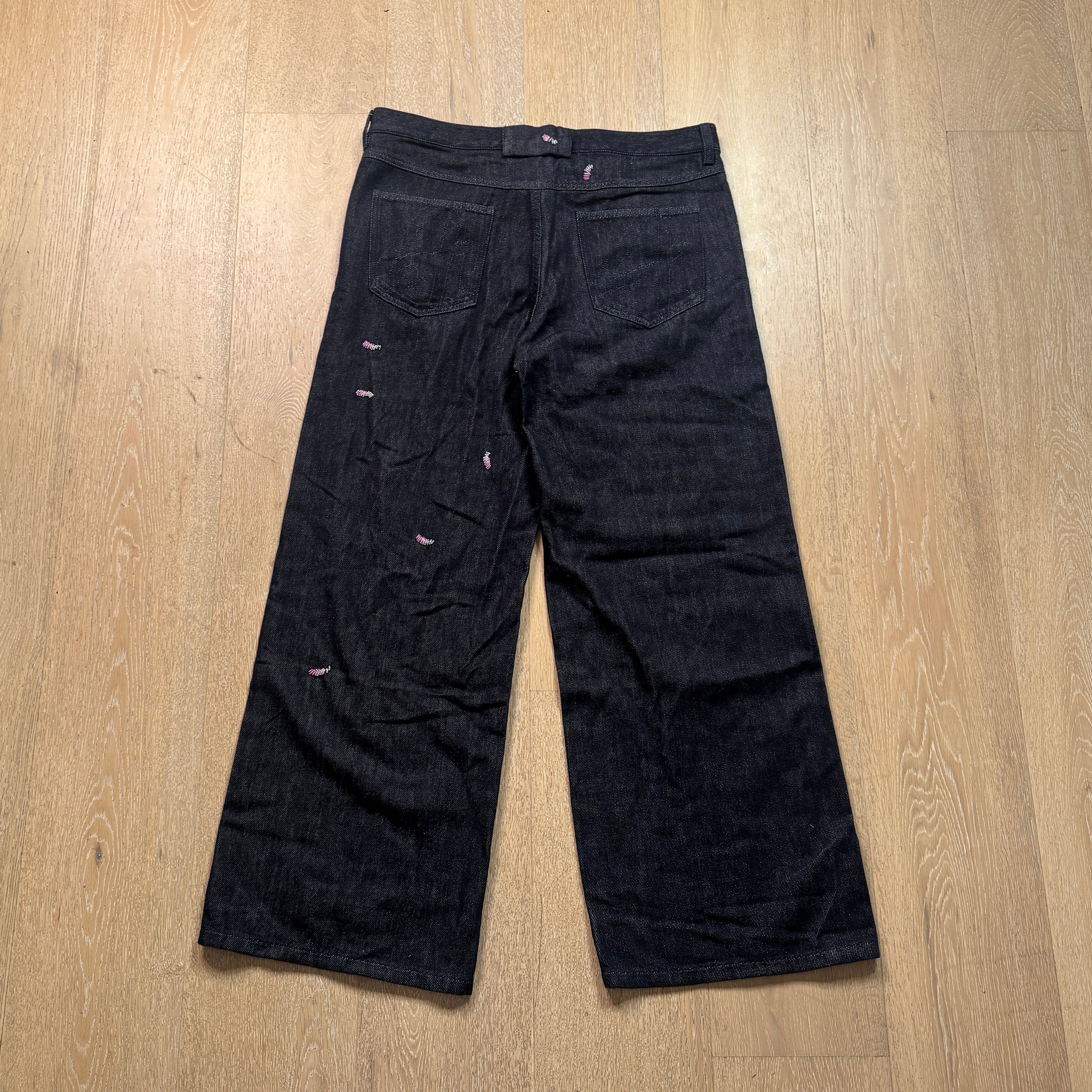 Selvidge Denim with floral embriodery