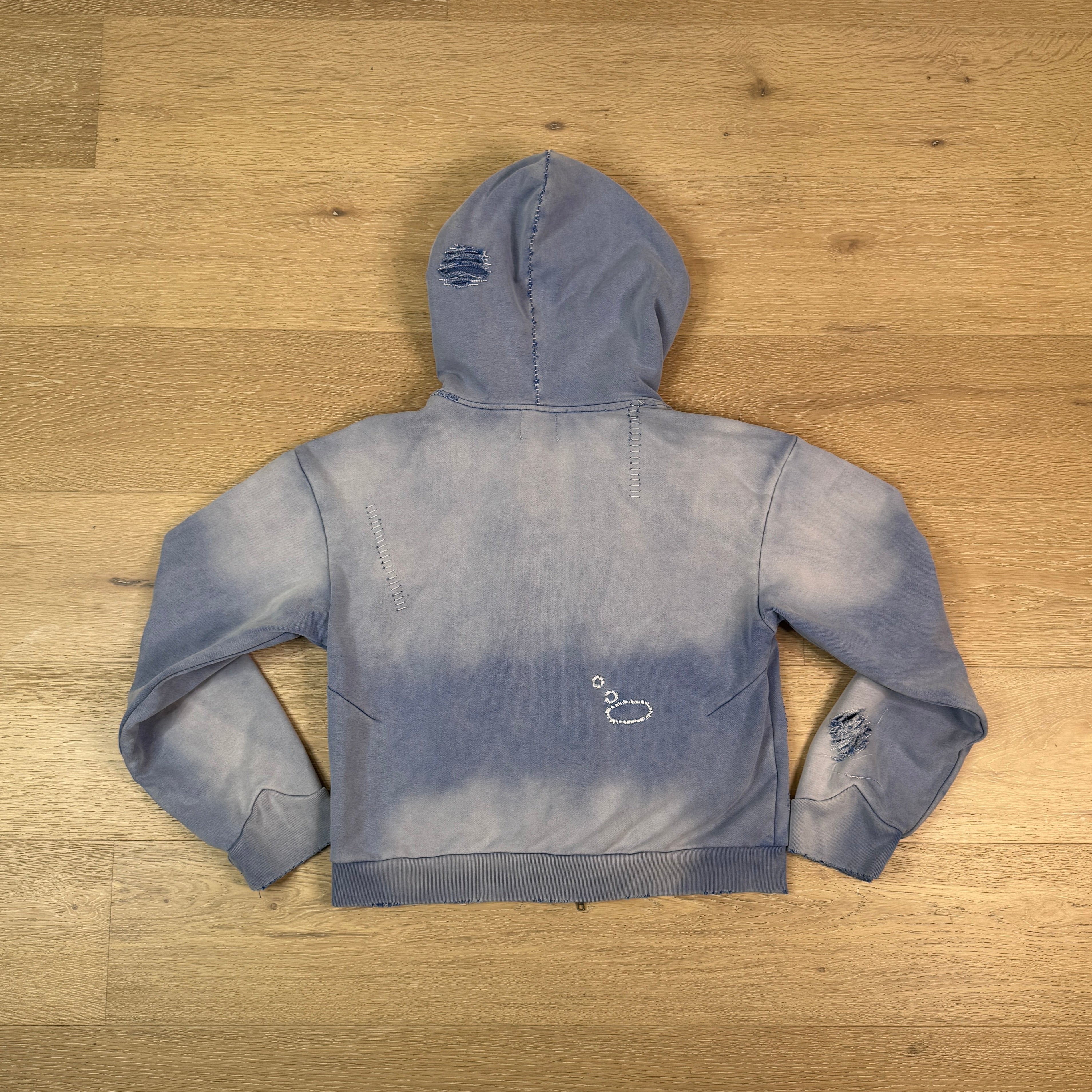 Blue Sunfaded Zip Up