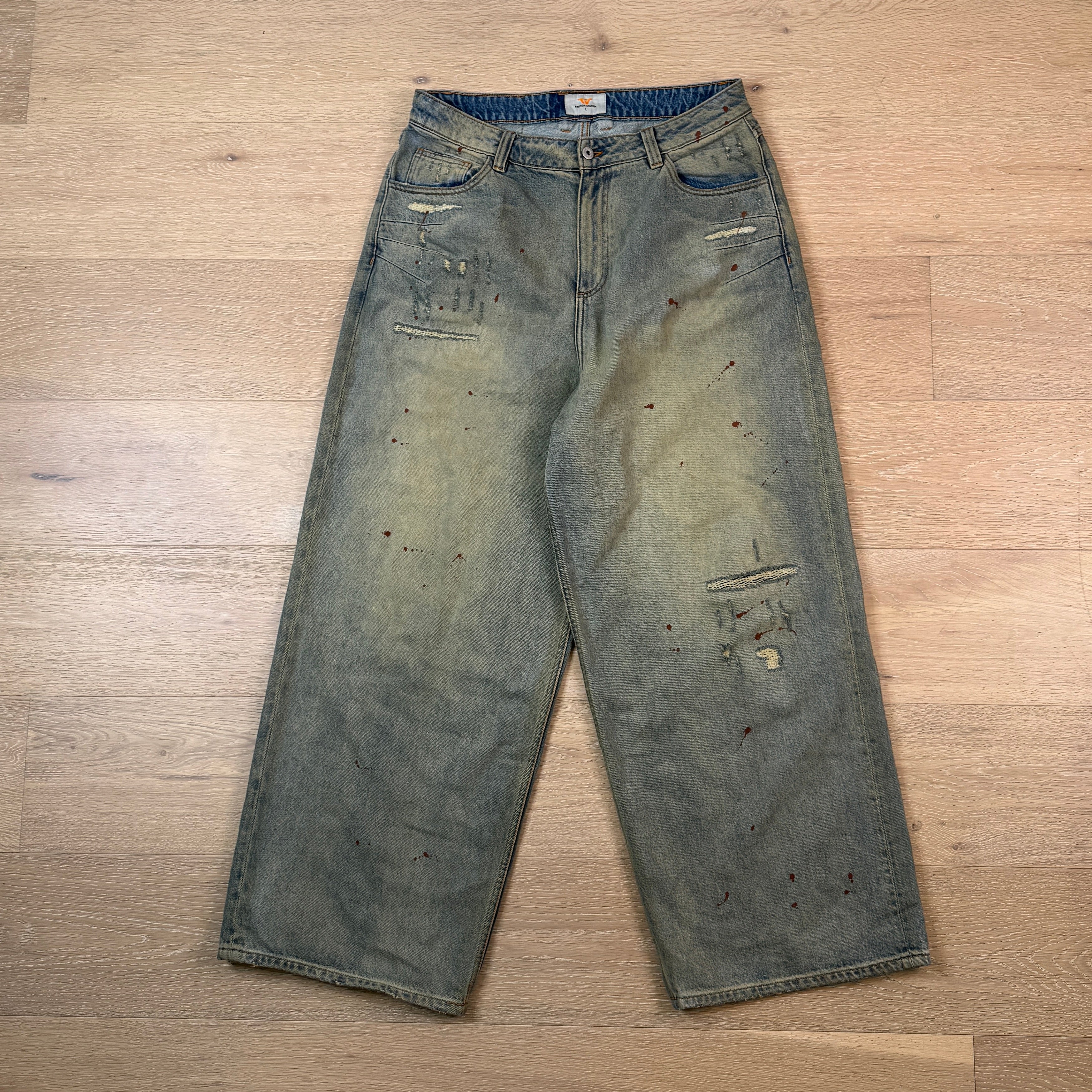 Baggy Green/Blue Denim